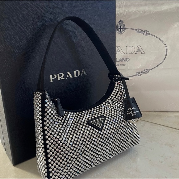 Prada Satin Mini Crystal Bag RARE NWT - Picture 1 of 6